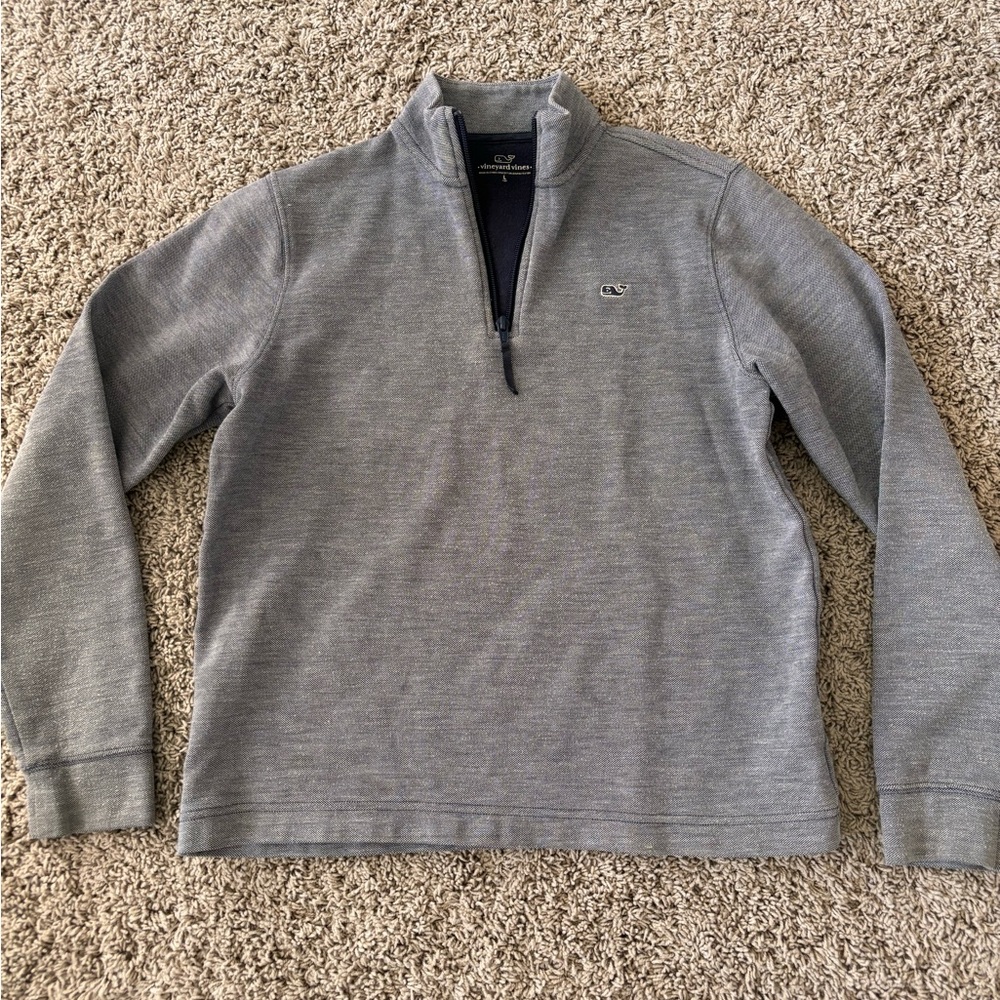 Vineyard Vines Boys' Gray Quarter-Zip Pullover